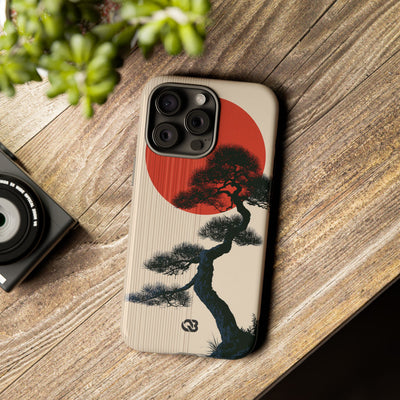 Crimson Sun Bonsai · Tough Phone Case for iPhone · Beige