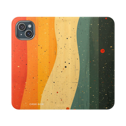Wavy Spectrum - iPhone 15 Plus Case - Wallet