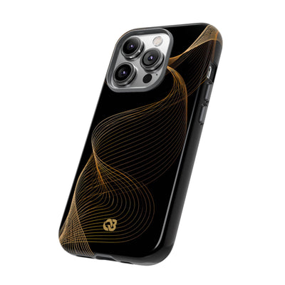 Gold Tough Phone Case for iPhone - Burnished Bronze Helix