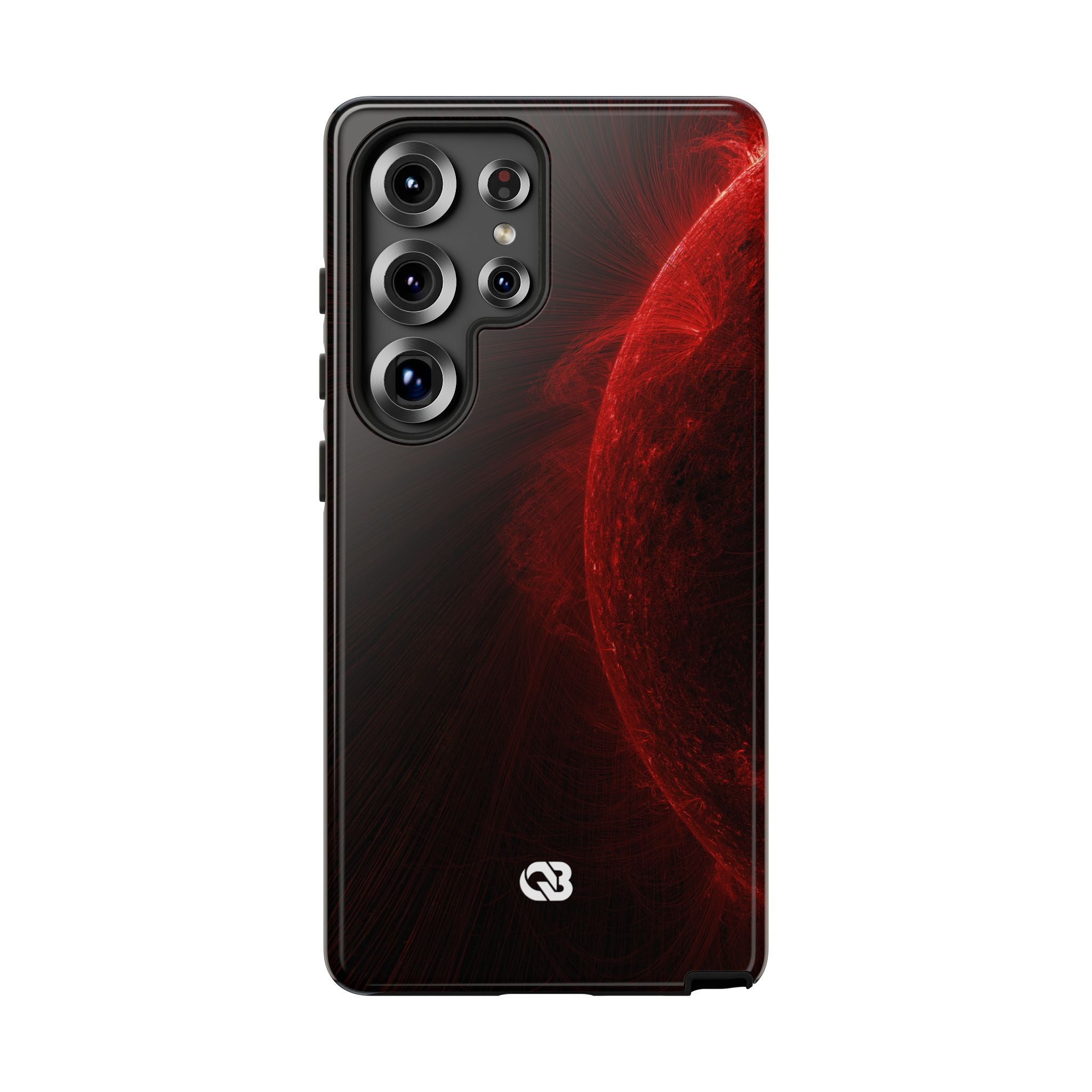 Red Tough Phone Case for Samsung - Solar Crimson Flare