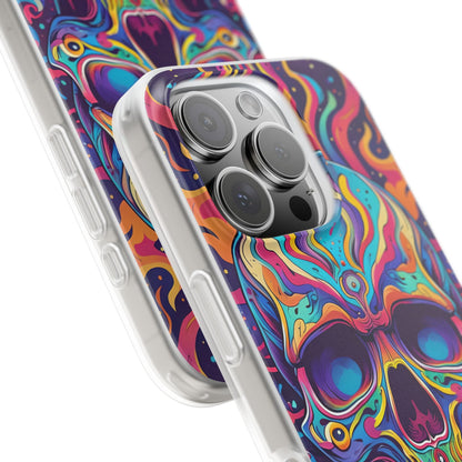 Flaming Skull iPhone 16 Pro Skal - Mjukt