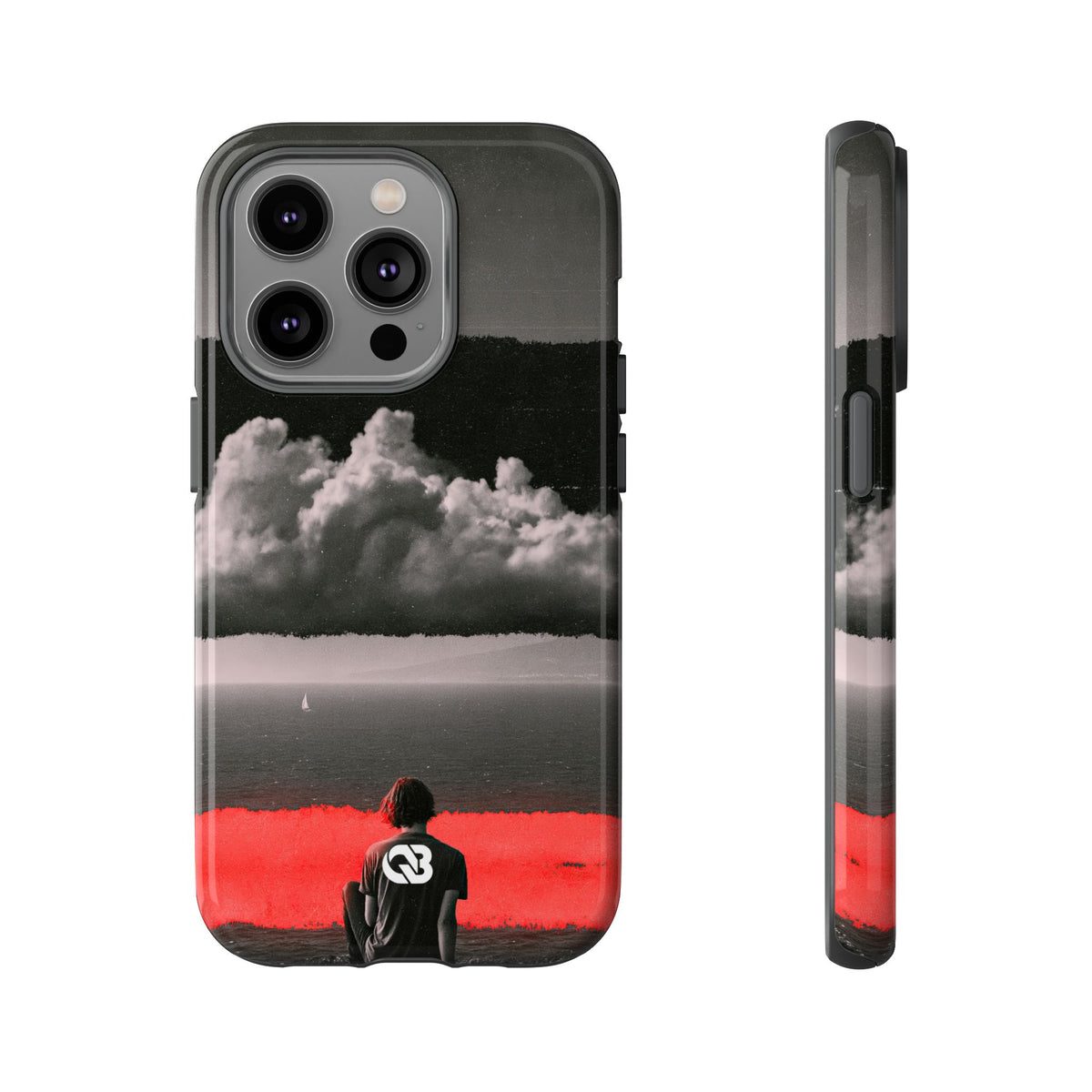 Crimson Horizon · Tough Phone Case for iPhone · Black