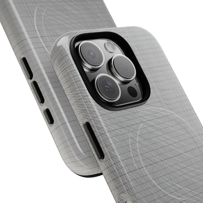 Grey Tough 2.0 Magsafe Phone Case for iPhone - Chrome Mesh Warp