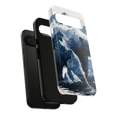 Fjord Summit Bear · Tough Phone Case for Pixel ·  Blue