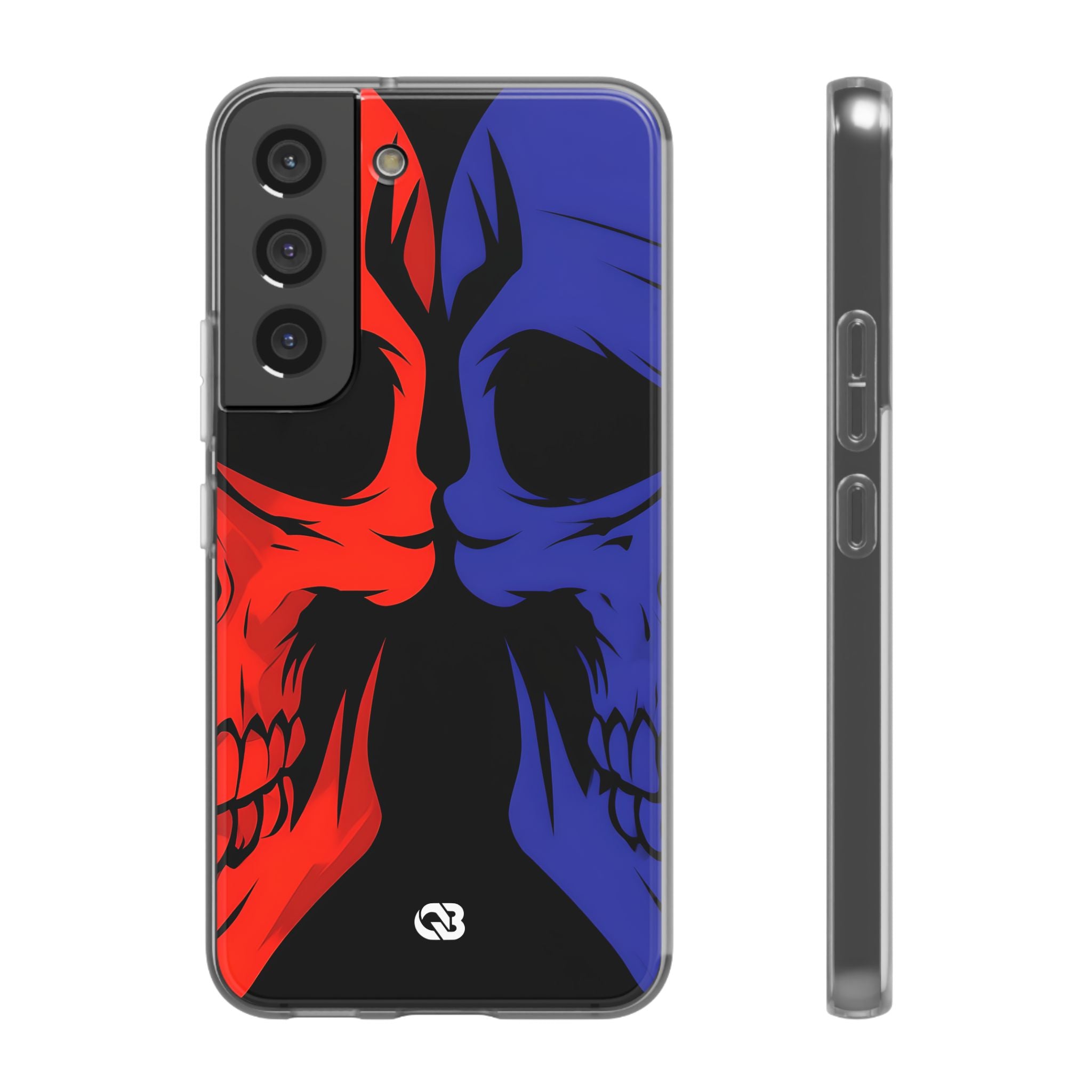 Crimson Cobalt Skulls · Soft Phone Case for Samsung