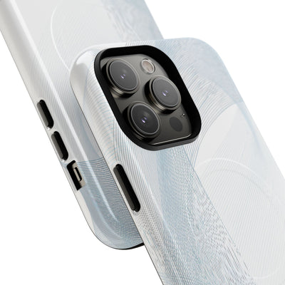White Tough 2.0 Magsafe Phone Case for iPhone - Arctic Line Current