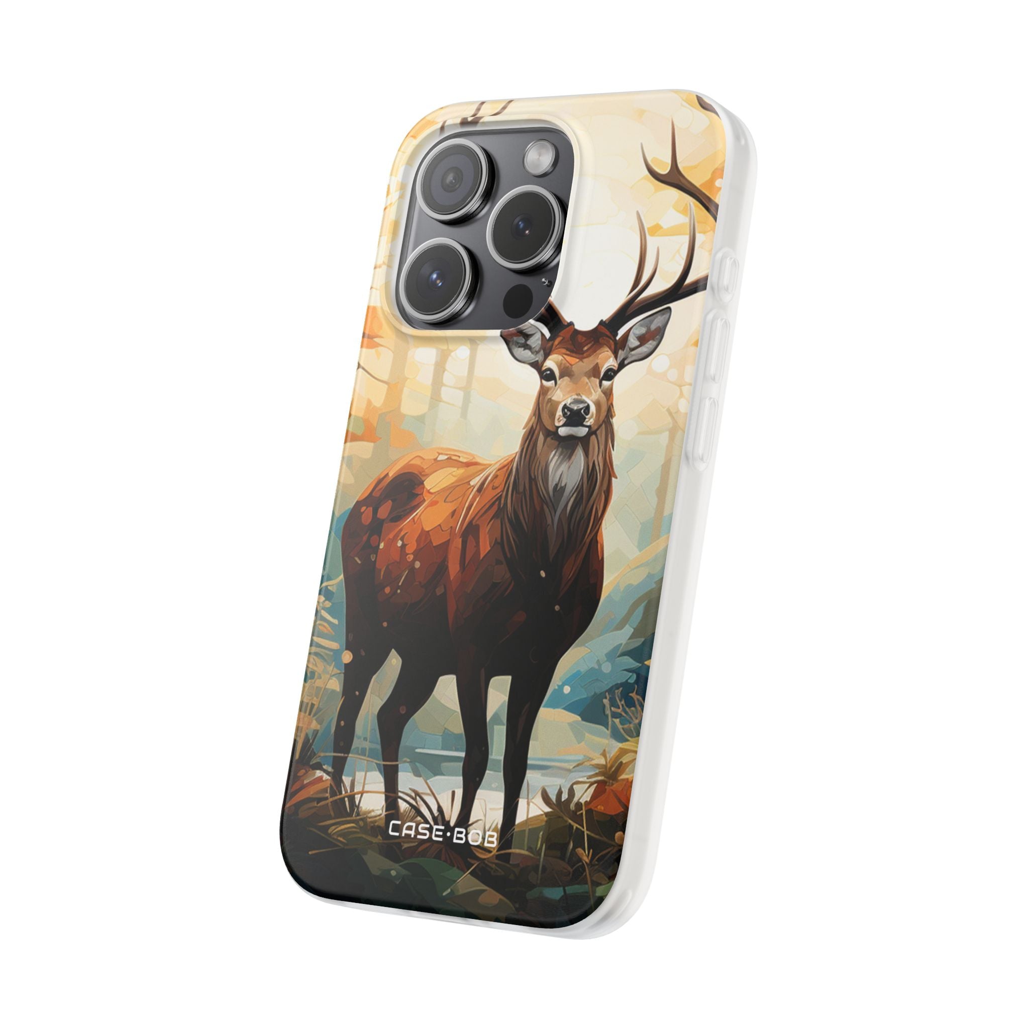 Glowing Stag iPhone 15 Pro Case - Soft - CASE•BOB