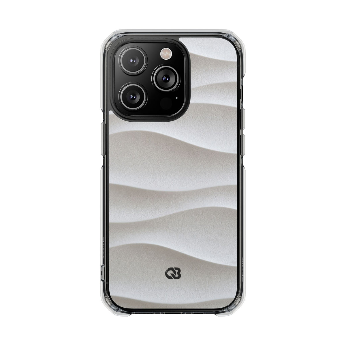 Sculpted Dune Relief · Clear Impact Magnetic Phone Case for iPhone ·  White
