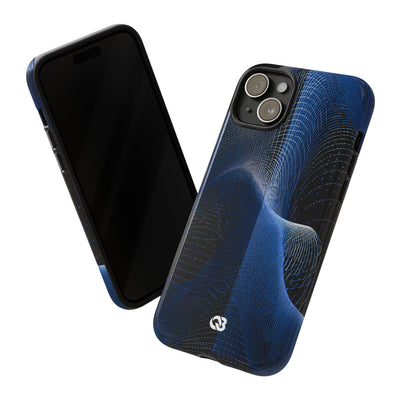 Blue Tough Phone Case for iPhone - Electric Blue Flux