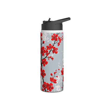 Scarlet Plum Blossom · Insulated Water Bottle · Red