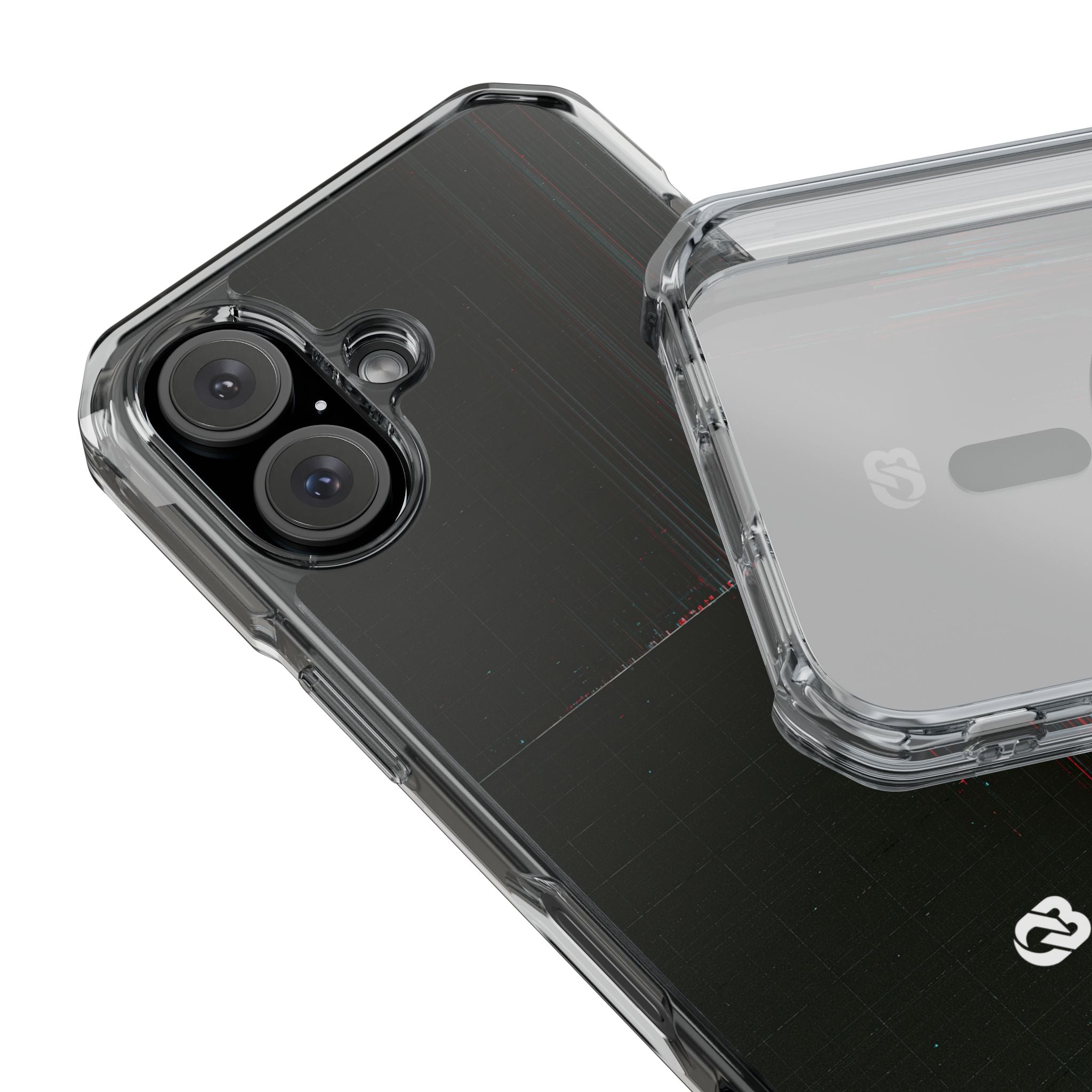 Black Impact MagSafe Phone Case for iPhone - Corrupted Data Stream