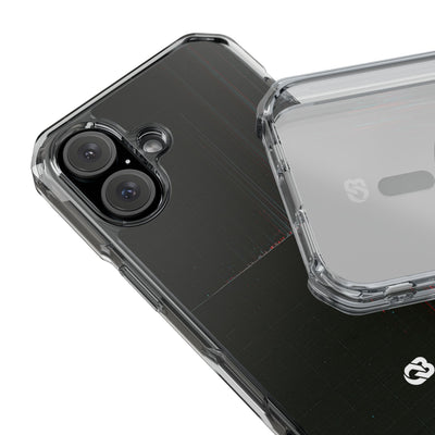 Black Impact MagSafe Phone Case for iPhone - Corrupted Data Stream