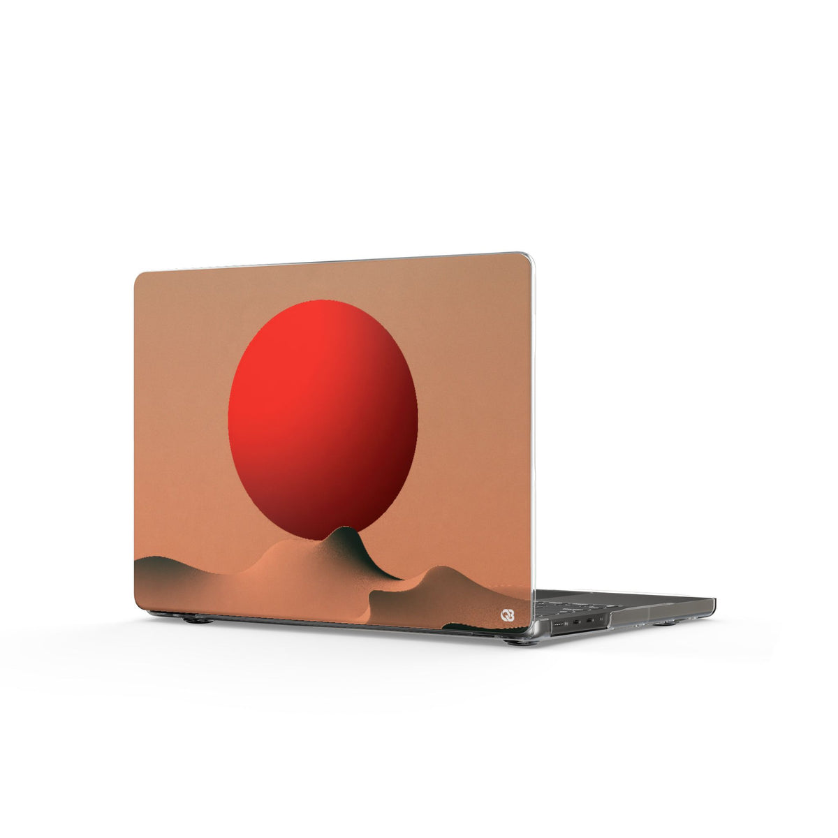 Crimson Sol Ridge · Clear Hard Case for MacBook · Red
