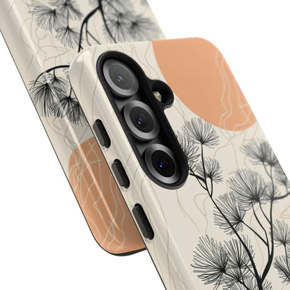 Spiky Tree Sunset Samsung S25 Case - Tough