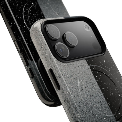 Black Tough 2.0 Magsafe Phone Case for iPhone - Lunar Static Orbit