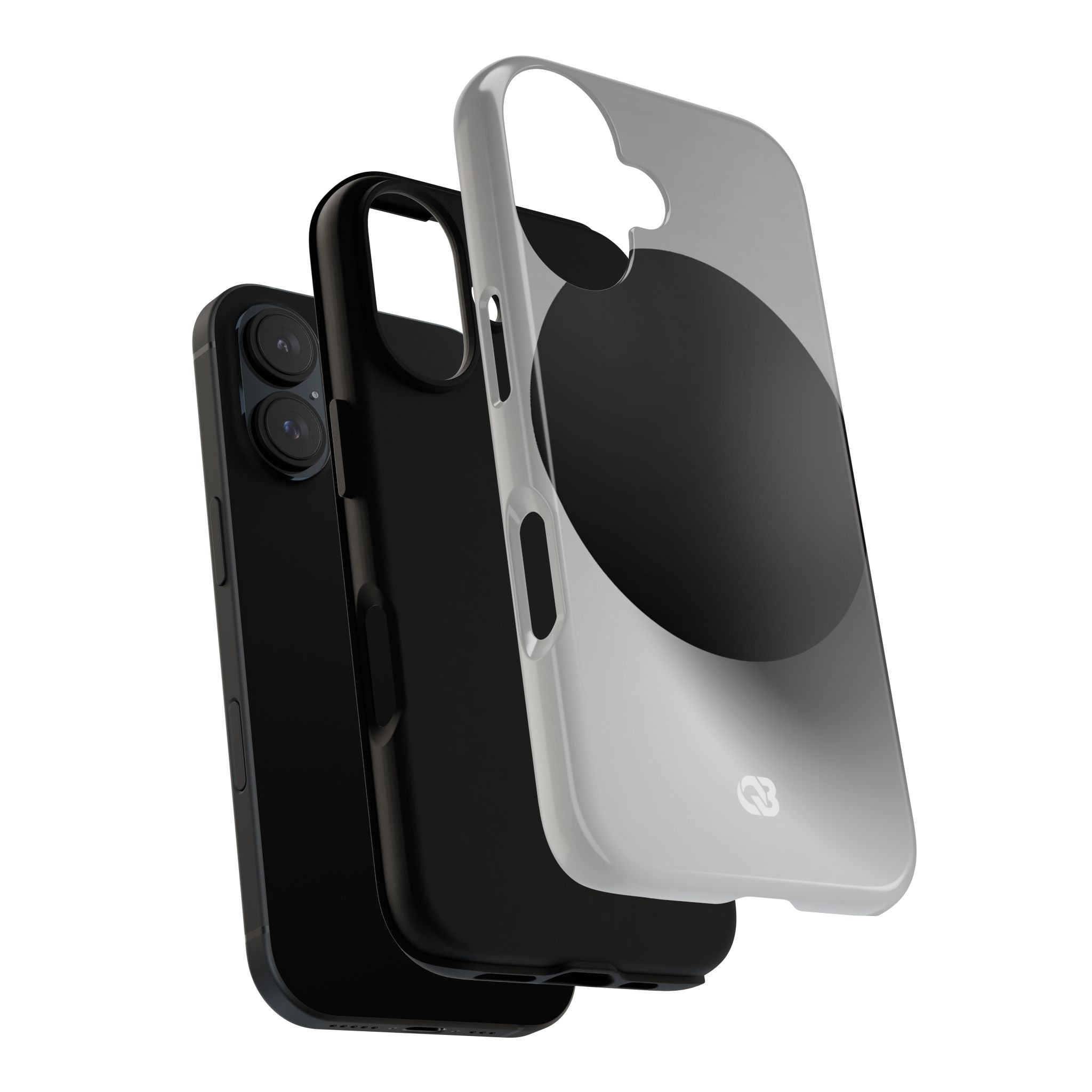 Grey Tough Phone Case for iPhone - Matte Onyx Sphere