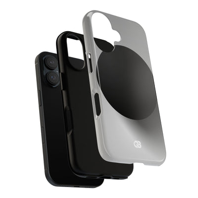 Grey Tough Phone Case for iPhone - Matte Onyx Sphere