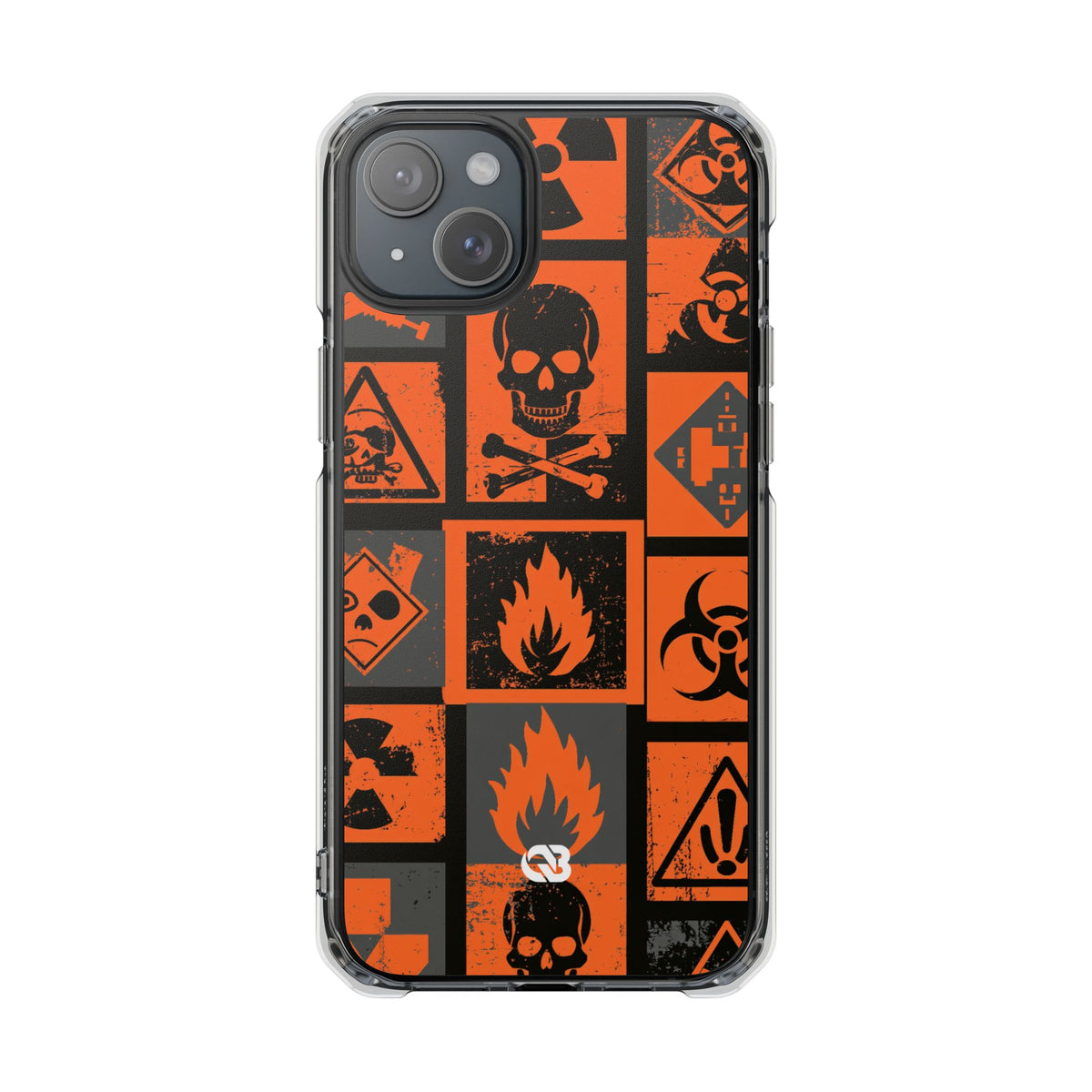 Urban Hazard · Clear Impact Magnetic Phone Case for iPhone · Orange