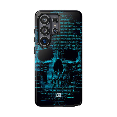 Cyan Glitch Skull · Tough Phone Case for Samsung