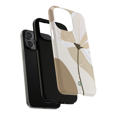 Beige Tough 2.0 Magsafe Phone Case for iPhone - Sage Linen Magnolia