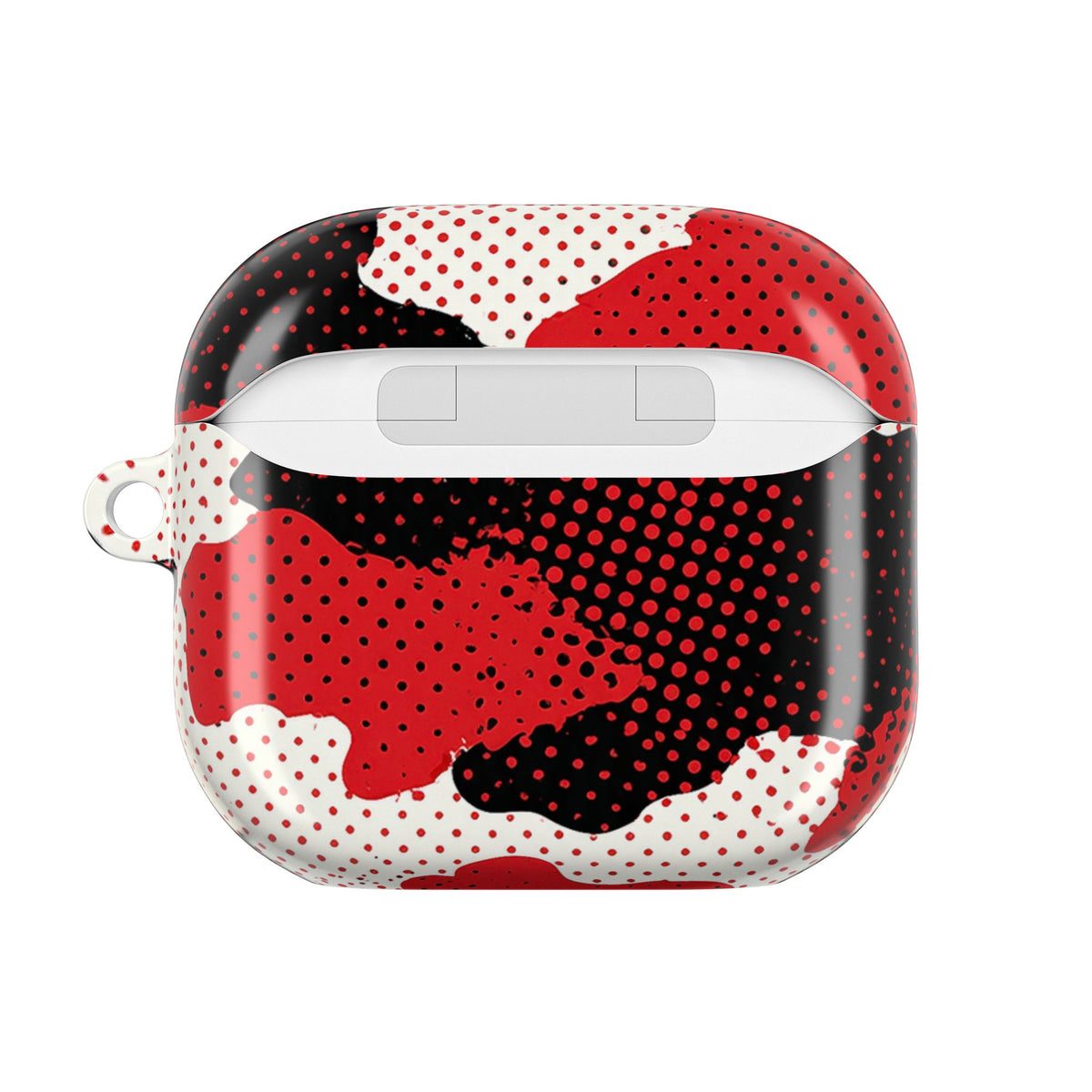 Crimson Halftone Camo · Hard Case for AirPods & AirPods Pro · Red