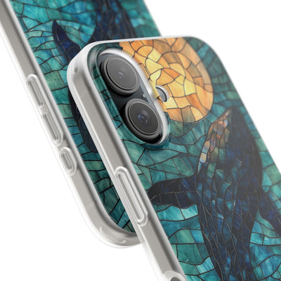 Stained Moon Whale · Soft Telefoncover for iPhone