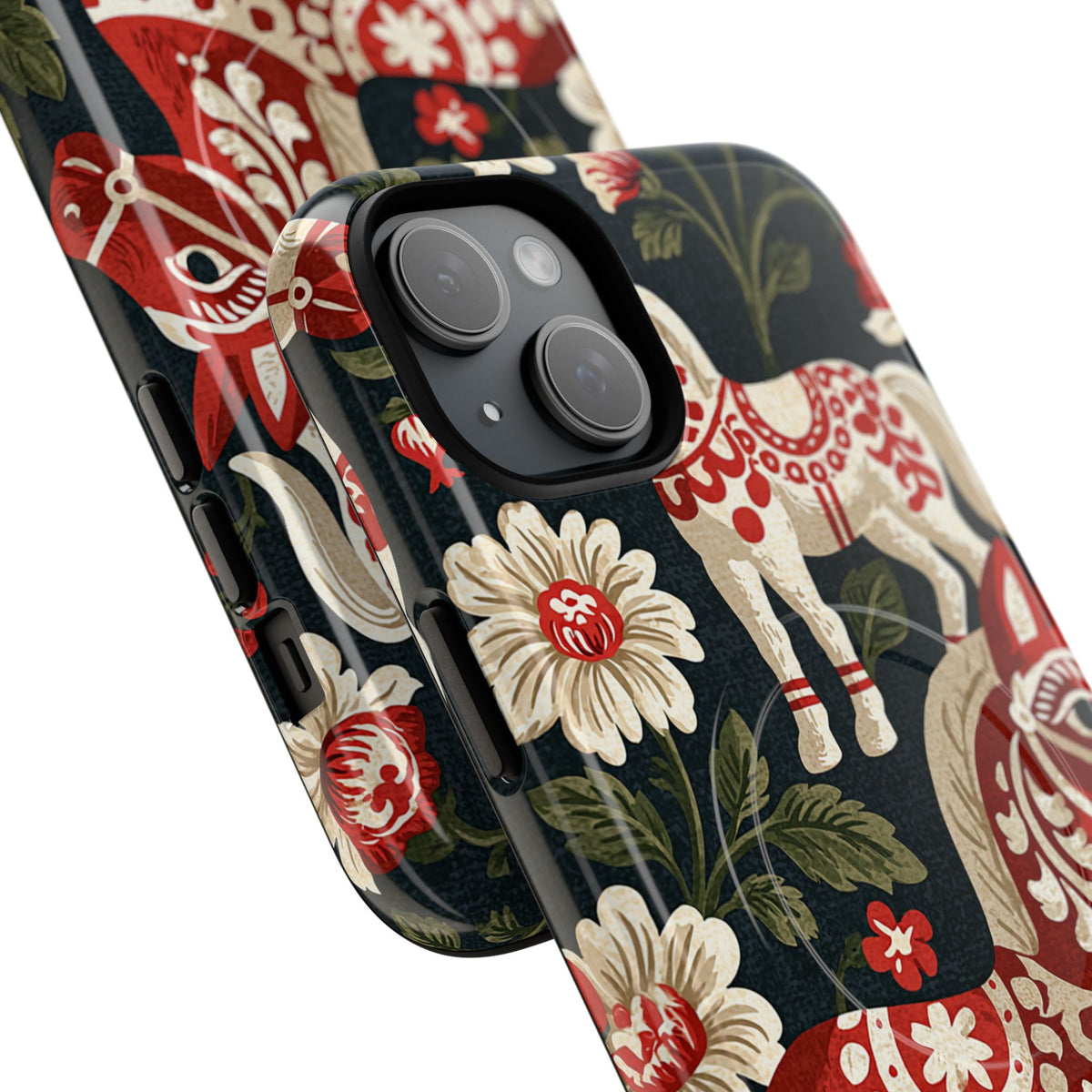 Nordic Dala Meadow · Tough 2.0 Magnetic Phone Case for iPhone · Red