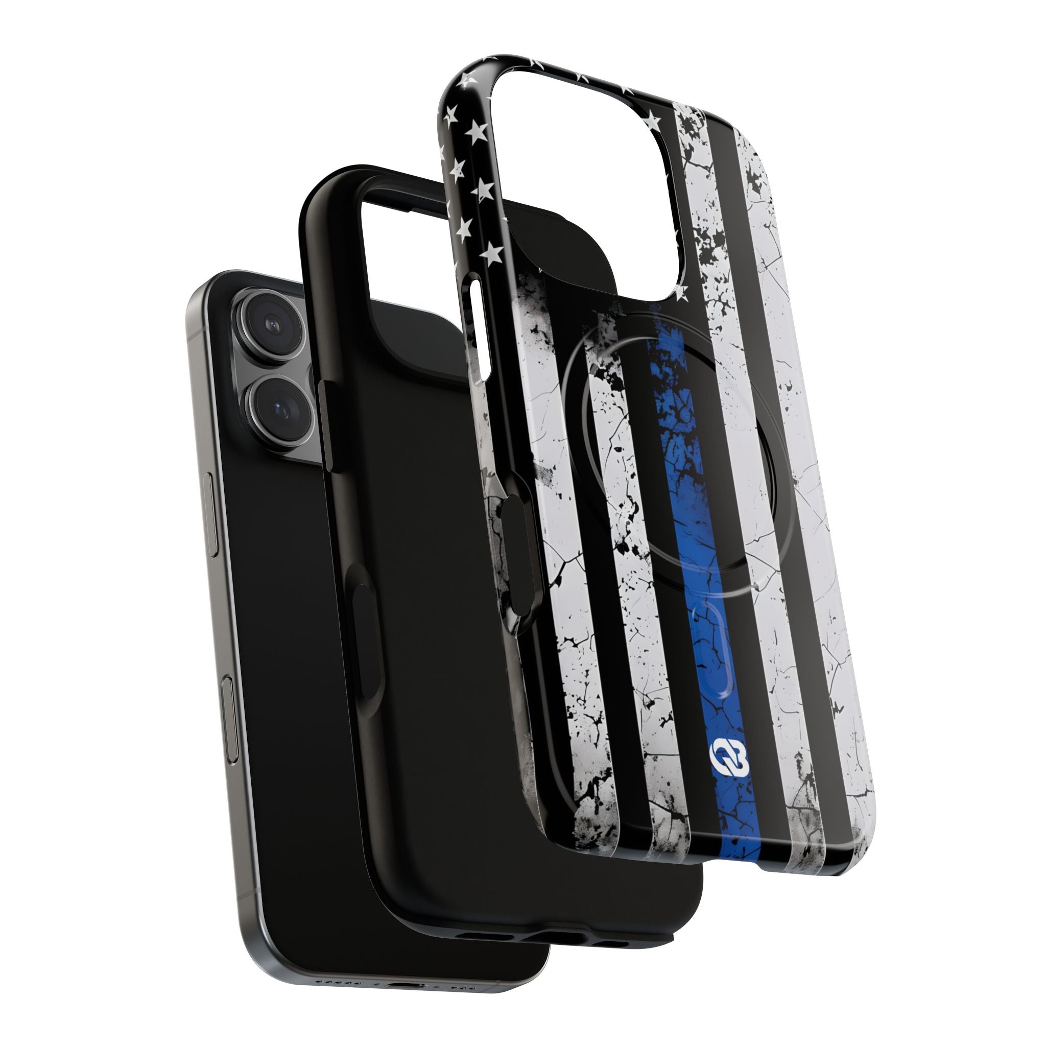 Gritty Cobalt Flag · Tough+ Phone Case for iPhone · Magsafe