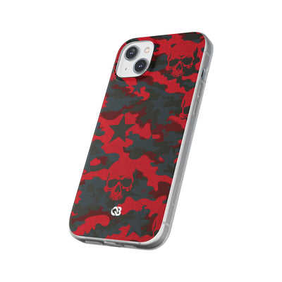 Crimson Skull Camo · Lite Phone Case for iPhone ·  Red