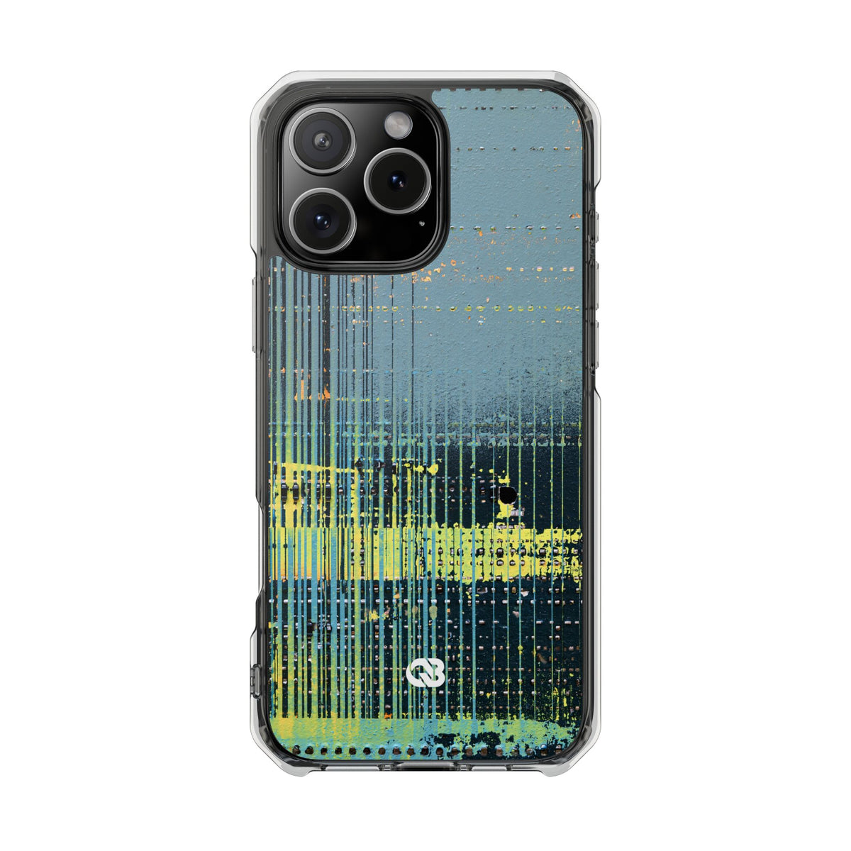 Acid Raster Circuit · Clear Impact Magnetic Phone Case for iPhone · Teal