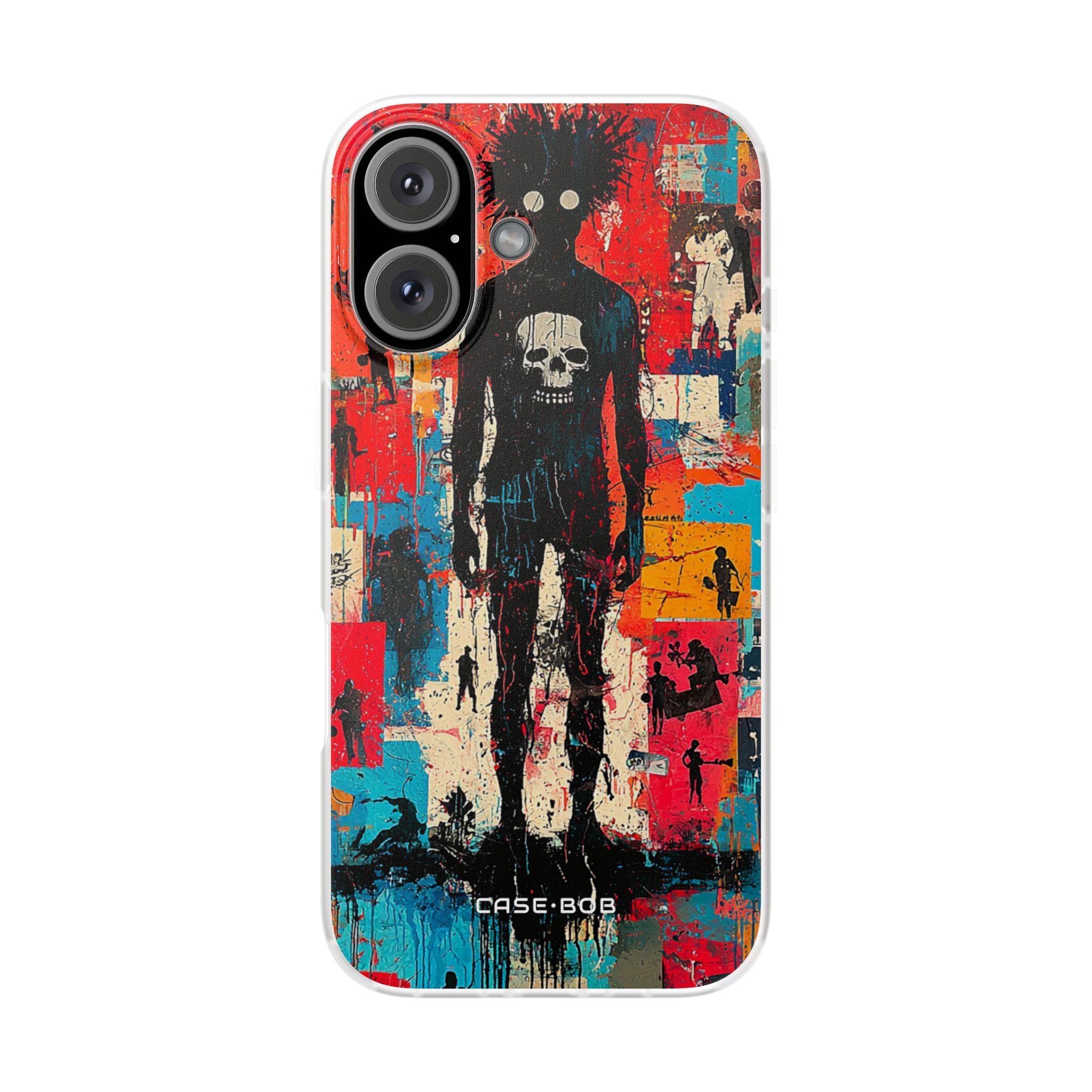 Spiky Skull Silhouette iPhone 16 Case - Soft - CASE•BOB