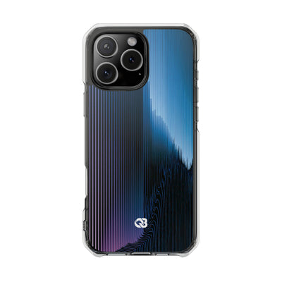 Blue Impact MagSafe Phone Case for iPhone - Indigo Distortion Wave
