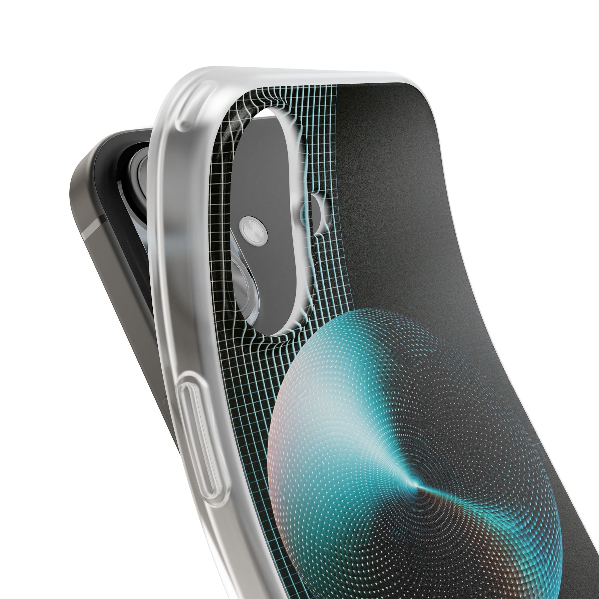 Blue Lite Phone Case for iPhone - Cyan Vector Sphere