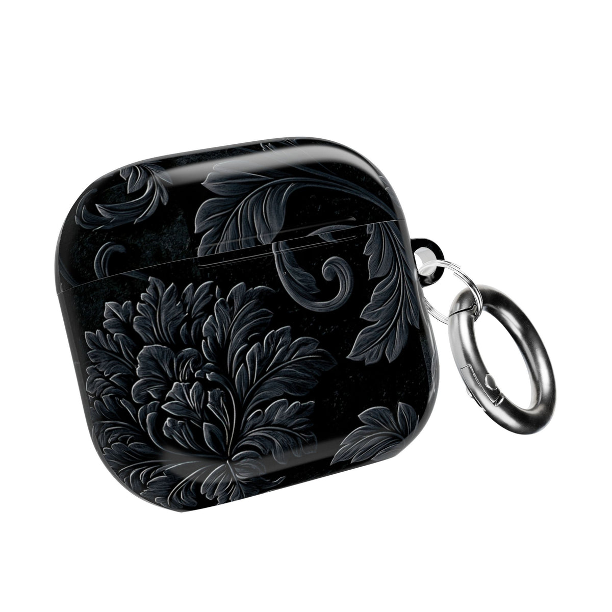 Obsidian Damask · Hard Case for AirPods & AirPods Pro · Black