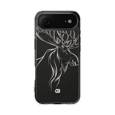 Nordic Moose Contour · Clear Impact Magnetic Phone Case for iPhone · Black