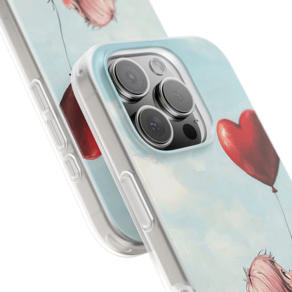 Heart Balloon Glow iPhone 16 Pro Skal - Mjukt