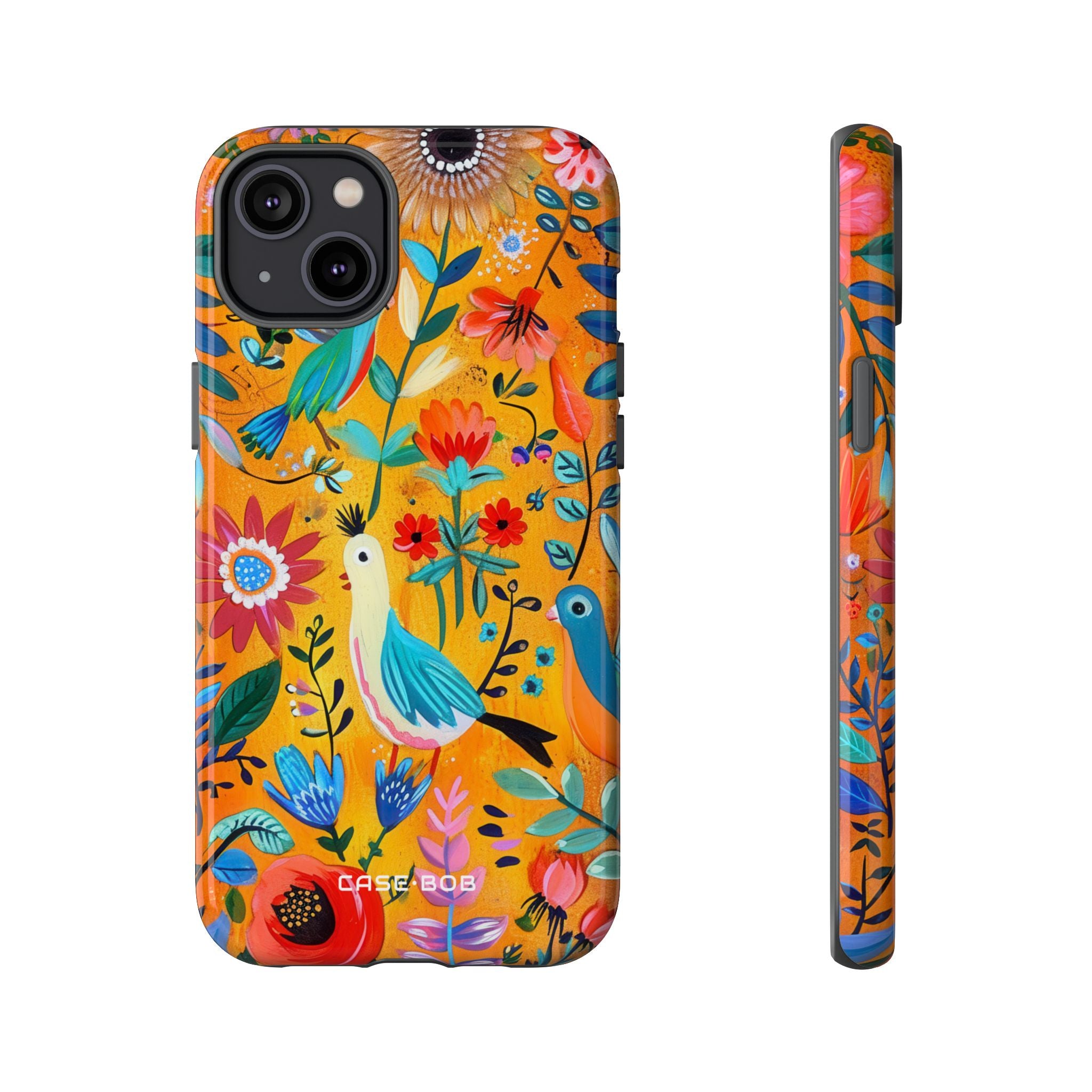 Colorful Birds Bloom iPhone 14 Plus Case - Tough