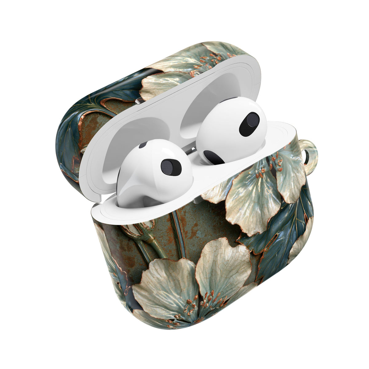 Gilded Blossom Reverie · Hard Case for AirPods & AirPods Pro · Teal