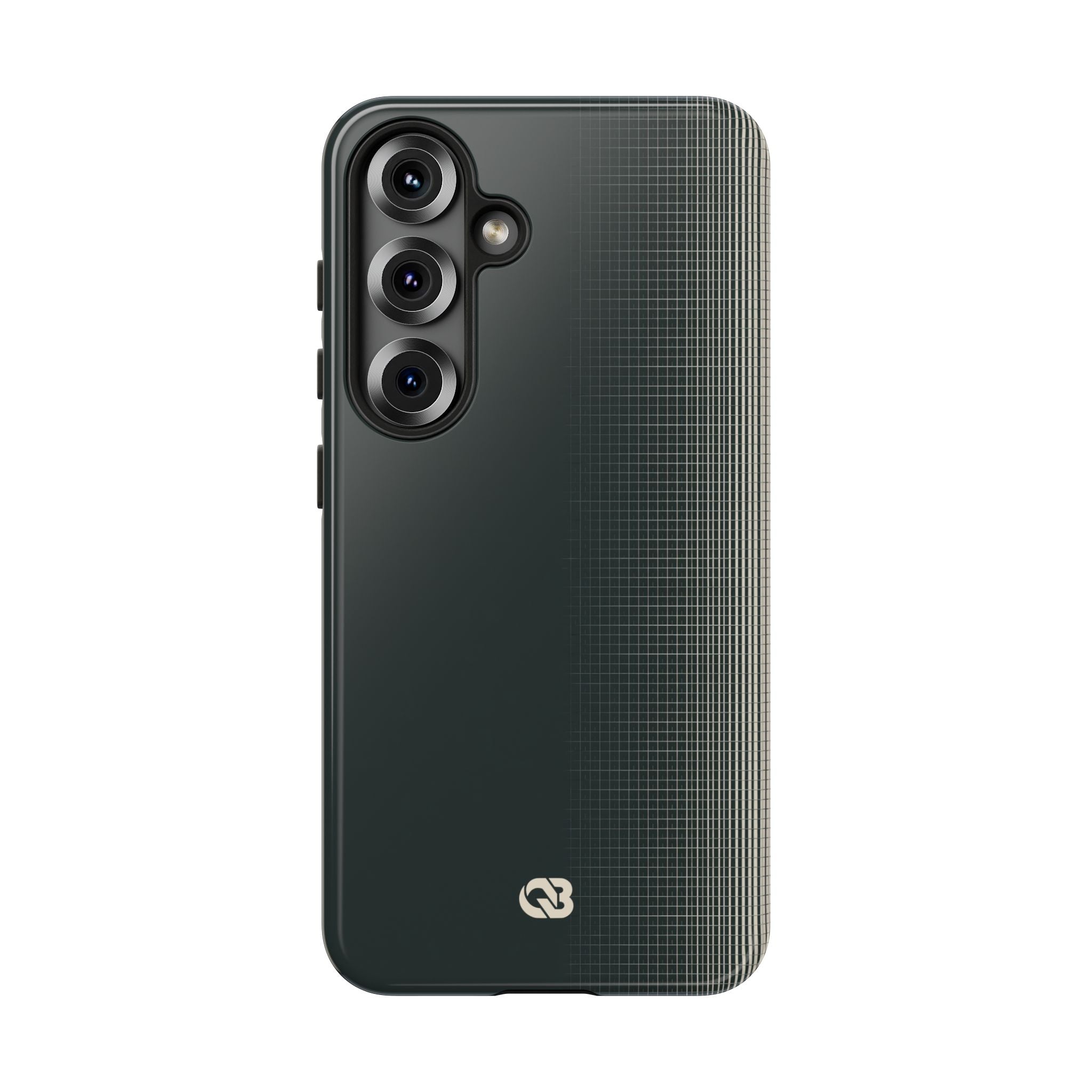 Grey Tough Phone Case for Samsung - Charcoal Tech Grid