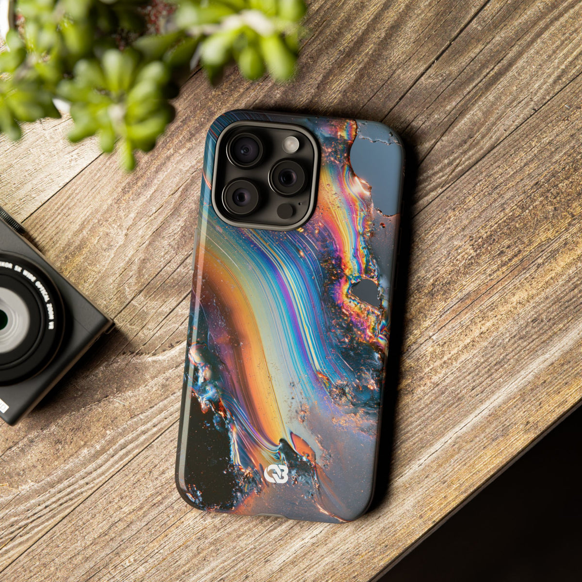 Prismatic Aura Flow · Tough Phone Case for iPhone · Blue