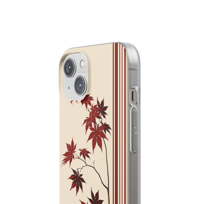 Red Lite Phone Case for iPhone - Crimson Momiji Stripe
