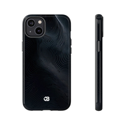 Black Tough Phone Case for iPhone - Obsidian Ridge Flux
