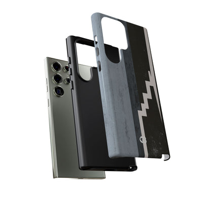 Grey Tough Phone Case for Samsung - Industrial Concrete Void