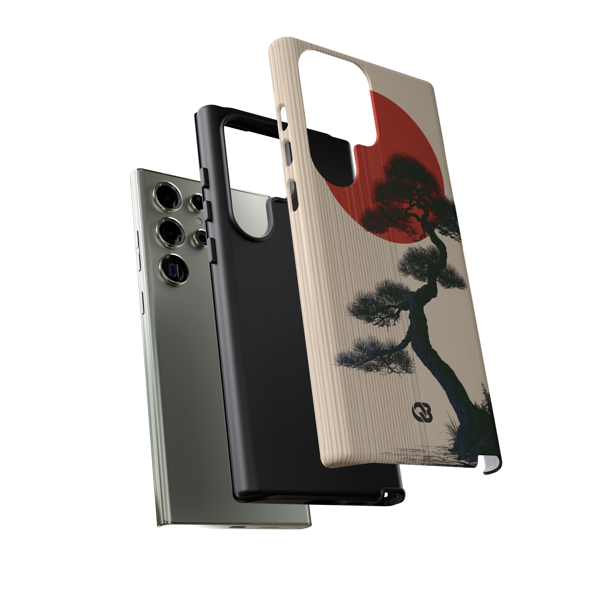 Beige Tough Phone Case for Samsung - Kyoto Crimson Pine