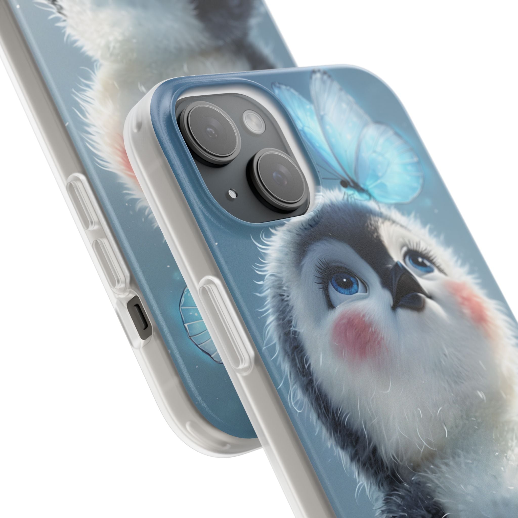 Frosty Penguin Glow · Soft Phone Case for iPhone