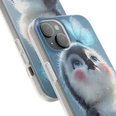 Frosty Penguin Glow · Soft Phone Case for iPhone