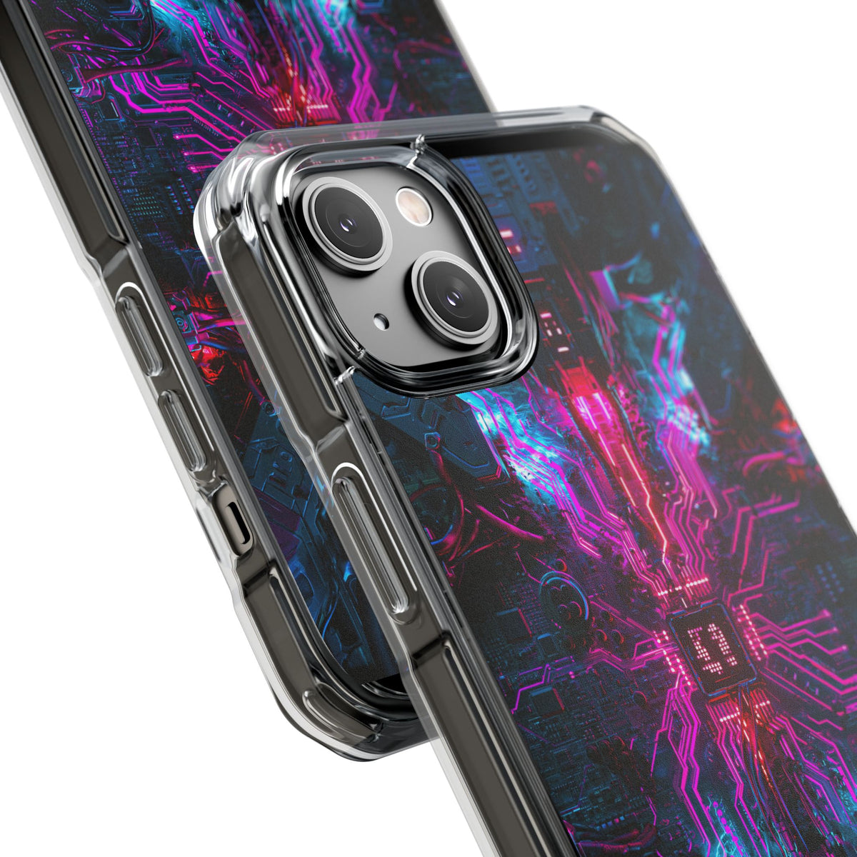 Neural Circuit Core · Clear Impact Magnetic Phone Case for iPhone ·  Black