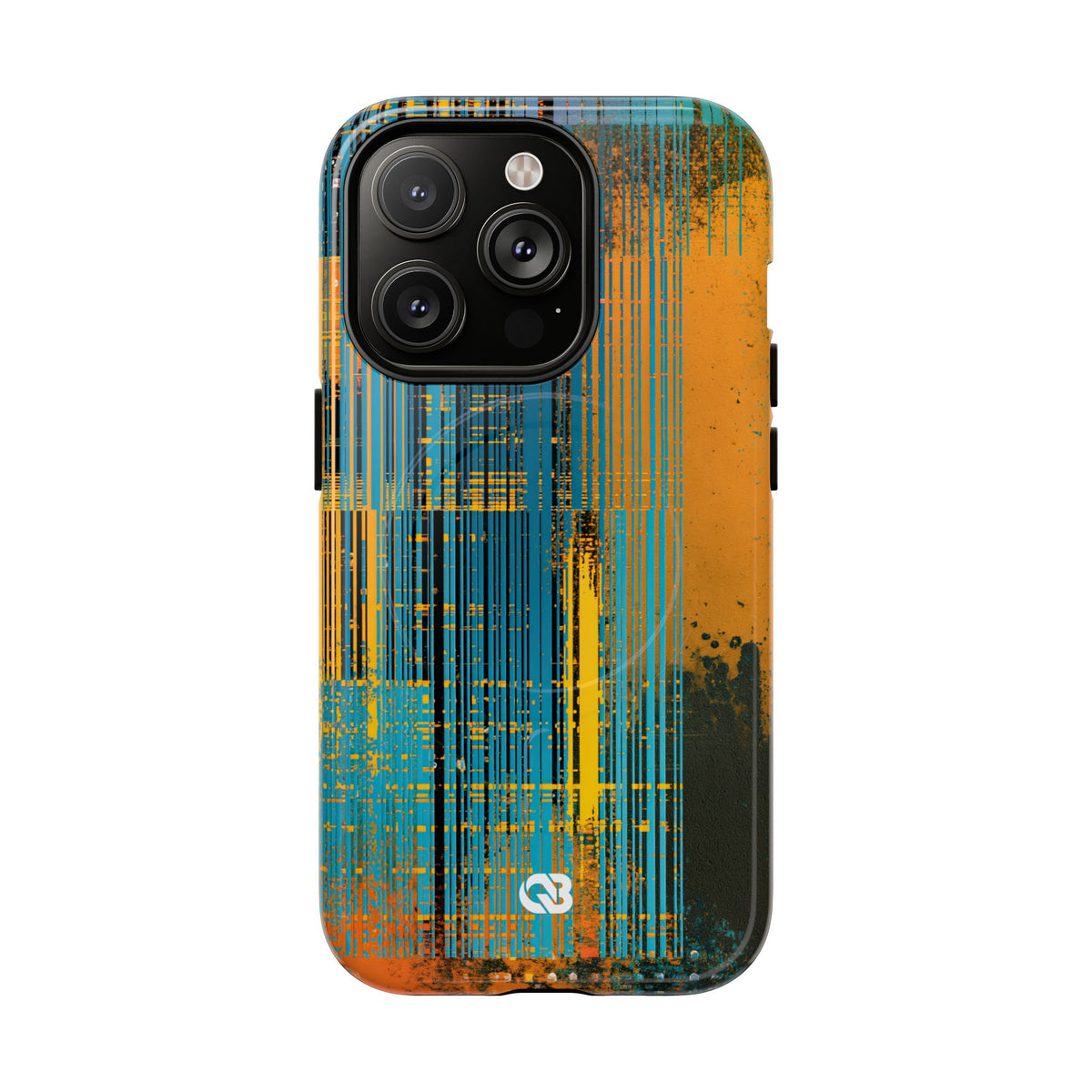 Cyber Glitch Stream · Tough 2.0 Magnetic Phone Case for iPhone · Teal