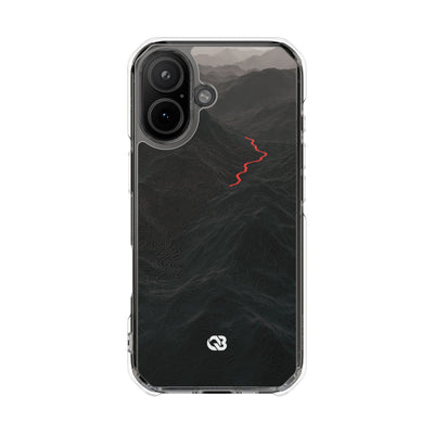 Crimson Ridge Pass · Clear Impact Magnetic Phone Case for iPhone ·  Black