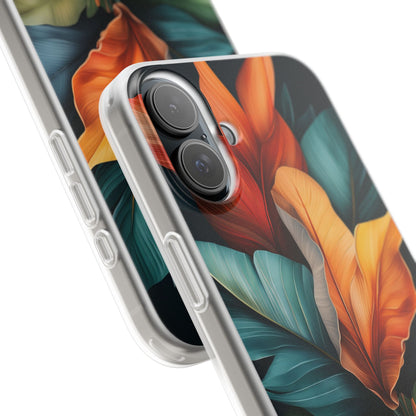 Tropical Leafburst iPhone 16 Plus Case - Soft